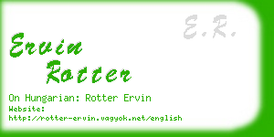 ervin rotter business card